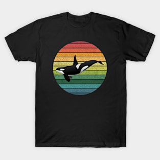 Orca Whale Retro Vintage T-Shirt